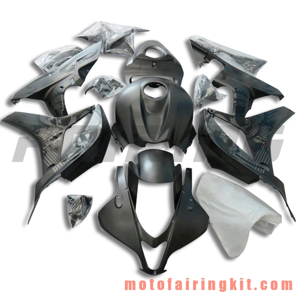 Kits de carenado aptos para CBR600RR 2007 2008 CBR 600RR 07 08 Molde de inyección de plástico ABS Carrocería completa para motocicleta Marco de carrocería de posventa (gris) B048