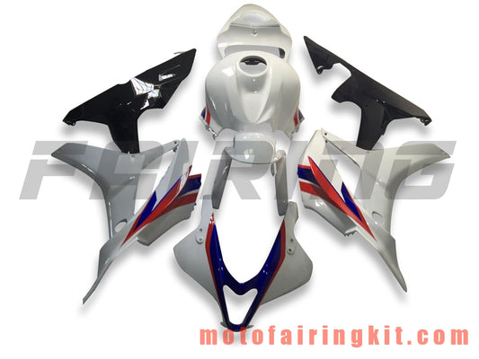 フェアリングキット CBR600RR 2007 2008 CBR 600RR 07 08 プラスチック ABS 射出成形 完全なオートバイボディ アフターマーケットボディワークフレーム (ホワイト &amp; ブラック) B054