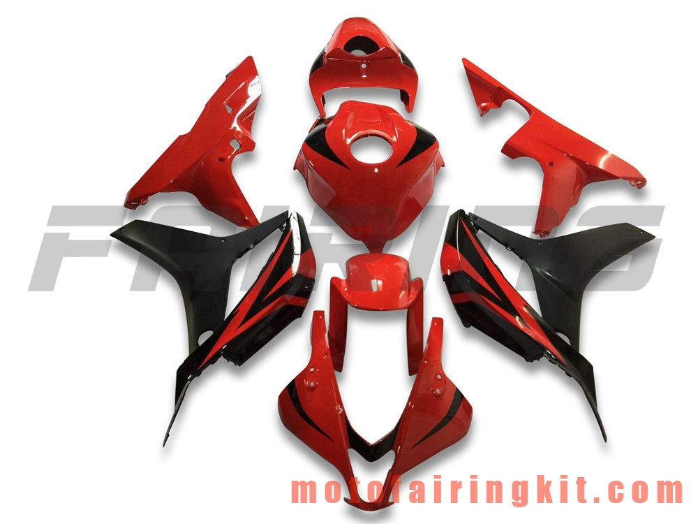 Fairing Kits Fit for CBR600RR 2007 2008 CBR 600RR 07 08 Plastic ABS Injection Mold Complete Motorcycle Body Aftermarket Bodywork Frame (Red & Black) B055