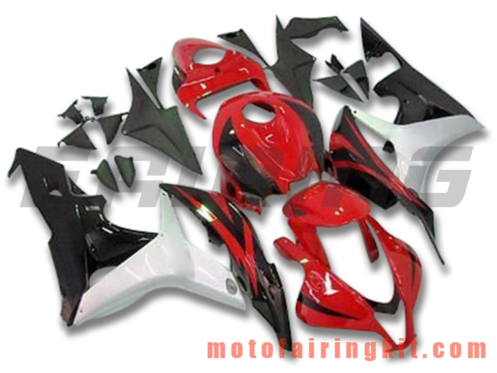 Fairing Kits Fit for CBR600RR 2007 2008 CBR 600RR 07 08 Plastic ABS Injection Mold Complete Motorcycle Body Aftermarket Bodywork Frame (Red & Black) B059