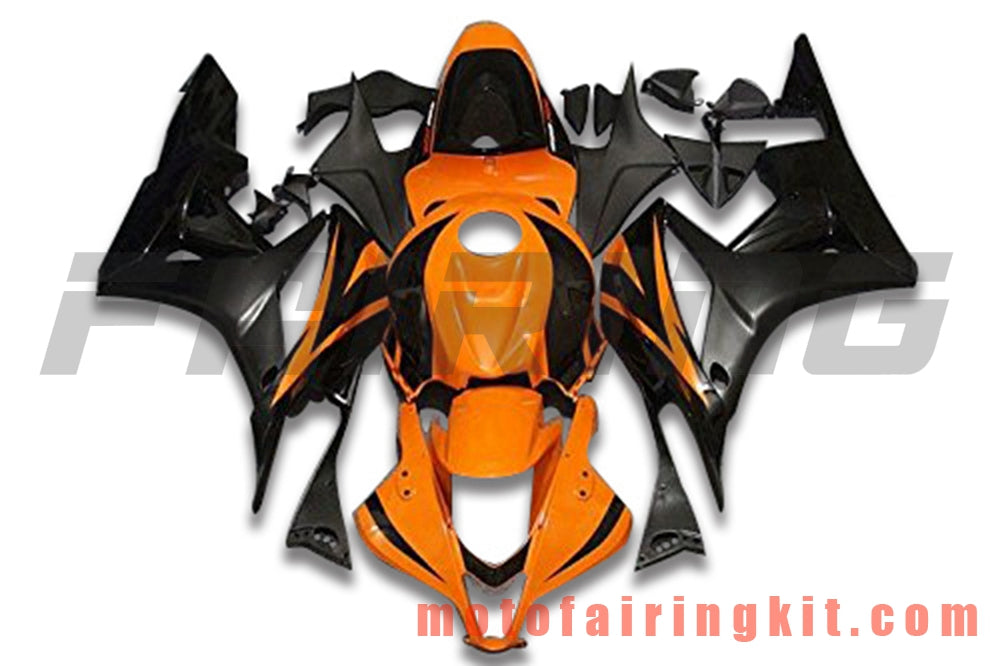 Fairing Kits Fit for CBR600RR 2007 2008 CBR 600RR 07 08 Plastic ABS Injection Mold Complete Motorcycle Body Aftermarket Bodywork Frame (Orange & Black) B061