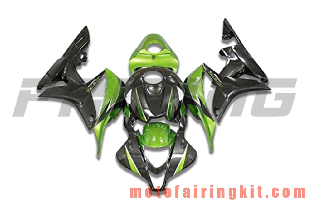 Fairing Kits Fit for CBR600RR 2007 2008 CBR 600RR 07 08 Plastic ABS Injection Mold Complete Motorcycle Body Aftermarket Bodywork Frame (Green & Black) B062