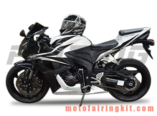 Fairing Kits Fit for CBR600RR 2007 2008 CBR 600RR 07 08 Plastic ABS Injection Mold Complete Motorcycle Body Aftermarket Bodywork Frame (Black & White) B063