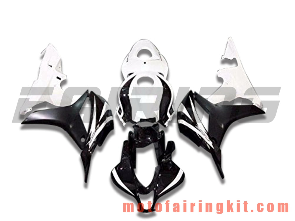 Fairing Kits Fit for CBR600RR 2007 2008 CBR 600RR 07 08 Plastic ABS Injection Mold Complete Motorcycle Body Aftermarket Bodywork Frame (Black & White) B063