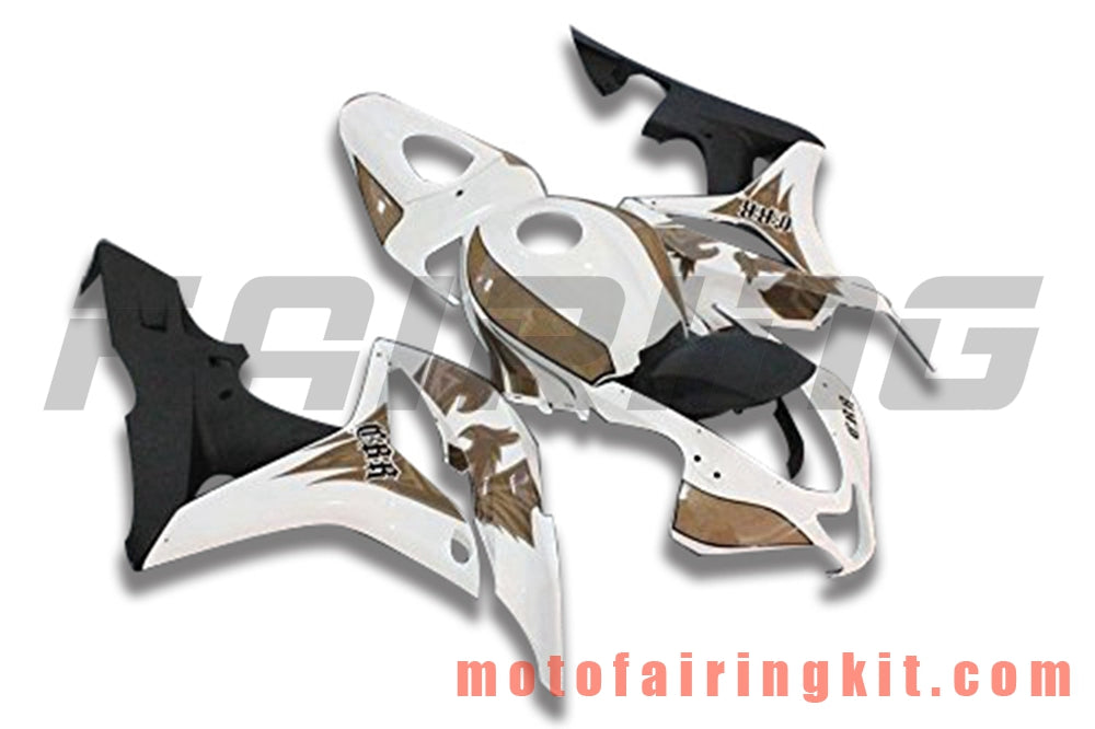 Fairing Kits Fit for CBR600RR 2007 2008 CBR 600RR 07 08 Plastic ABS Injection Mold Complete Motorcycle Body Aftermarket Bodywork Frame (White & Black) B065