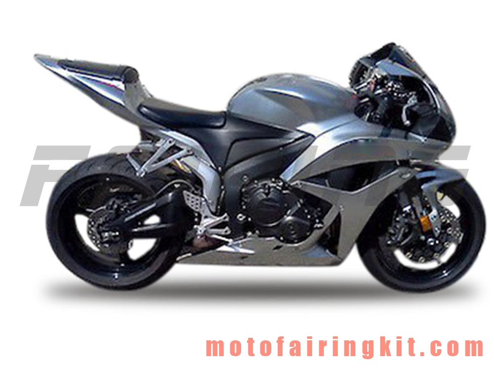 フェアリングキット CBR600RR 2007 2008 CBR 600RR 07 08 プラスチック ABS 射出成形 完全なオートバイボディ アフターマーケットボディワークフレーム (グレー) B066