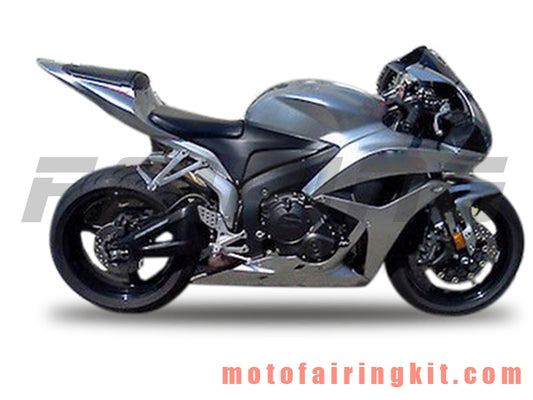 Kits de carenado aptos para CBR600RR 2007 2008 CBR 600RR 07 08 Molde de inyección de plástico ABS Carrocería completa para motocicleta Carrocería del mercado de accesorios Marco (gris) B066