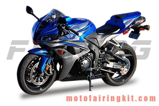 Kits de carenado aptos para CBR600RR 2007 2008 CBR 600RR 07 08 Molde de inyección de plástico ABS Carrocería completa para motocicleta Marco de carrocería de posventa (azul y plata) B067