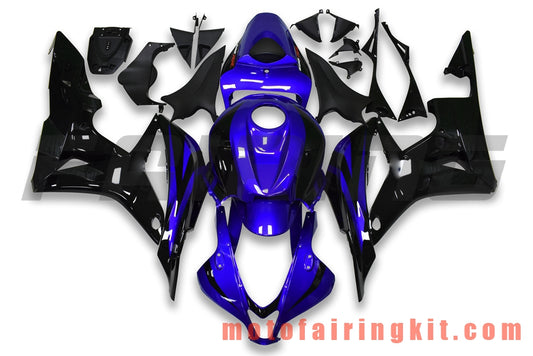 Kits de carenado aptos para CBR600RR 2007 2008 CBR 600RR 07 08 Molde de inyección de plástico ABS Carrocería completa para motocicleta Marco de carrocería de posventa (azul y negro) B069