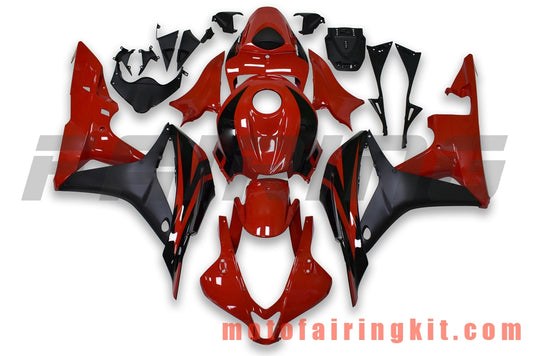 Fairing Kits Fit for CBR600RR 2007 2008 CBR 600RR 07 08 Plastic ABS Injection Mold Complete Motorcycle Body Aftermarket Bodywork Frame (Red & Black) B071