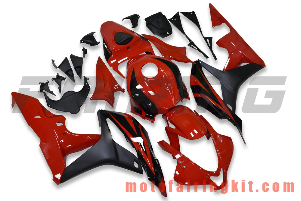 Kits de carenado aptos para CBR600RR 2007 2008 CBR 600RR 07 08 Molde de inyección de plástico ABS Carrocería completa para motocicleta Marco de carrocería de posventa (rojo y negro) B071