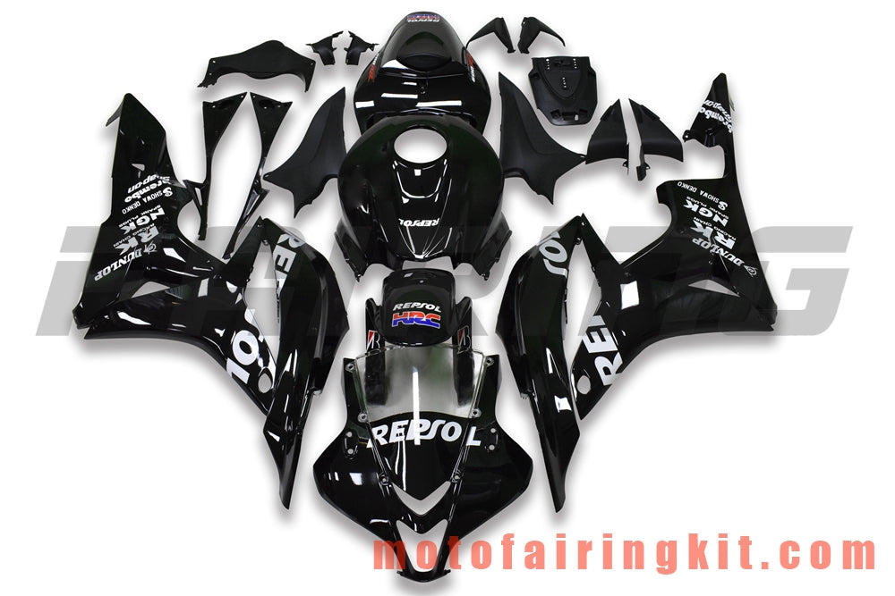 フェアリングキット CBR600RR 2007 2008 CBR 600RR 07 08 プラスチック ABS 射出成形 完全なオートバイボディ アフターマーケットボディワークフレーム (ブラック) B072