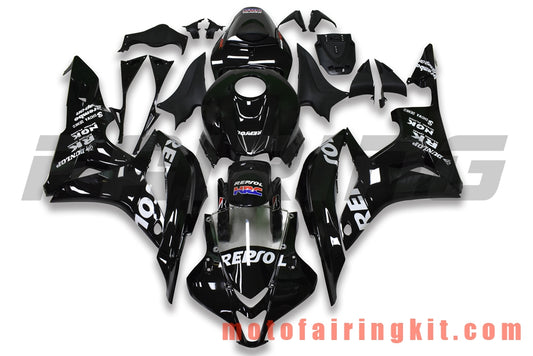 Kits de carenado aptos para CBR600RR 2007 2008 CBR 600RR 07 08 Molde de inyección de plástico ABS Carrocería completa para motocicleta Marco de carrocería de posventa (negro) B072