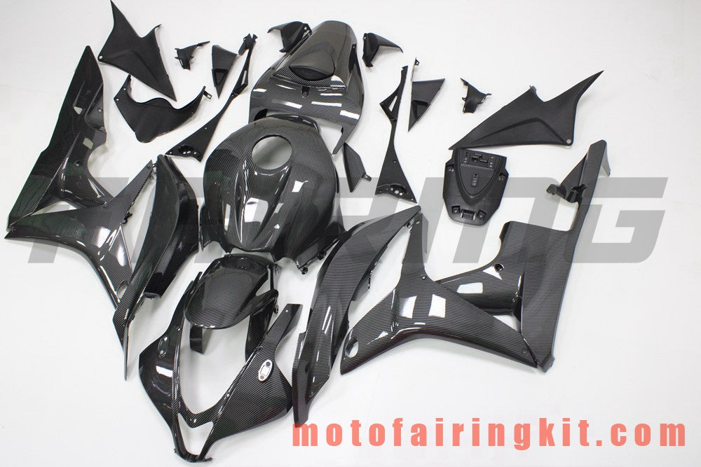 Fairing Kits Fit for CBR600RR 2007 2008 CBR 600RR 07 08 Plastic ABS Injection Mold Complete Motorcycle Body Aftermarket Bodywork Frame (Carbon Fiber) B201