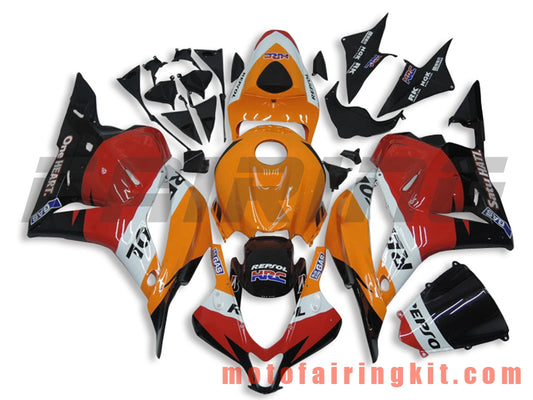 Fairing Kits Fit for CBR600RR 2009 2010 2011 2012 CBR600 RR 09 10 11 12 Plastic ABS Injection Mold Complete Motorcycle Body Aftermarket Bodywork Frame (Orange & Red) B003