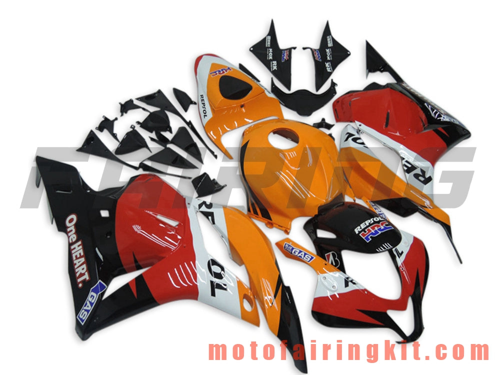 Fairing Kits Fit for CBR600RR 2009 2010 2011 2012 CBR600 RR 09 10 11 12 Plastic ABS Injection Mold Complete Motorcycle Body Aftermarket Bodywork Frame (Orange & Red) B003