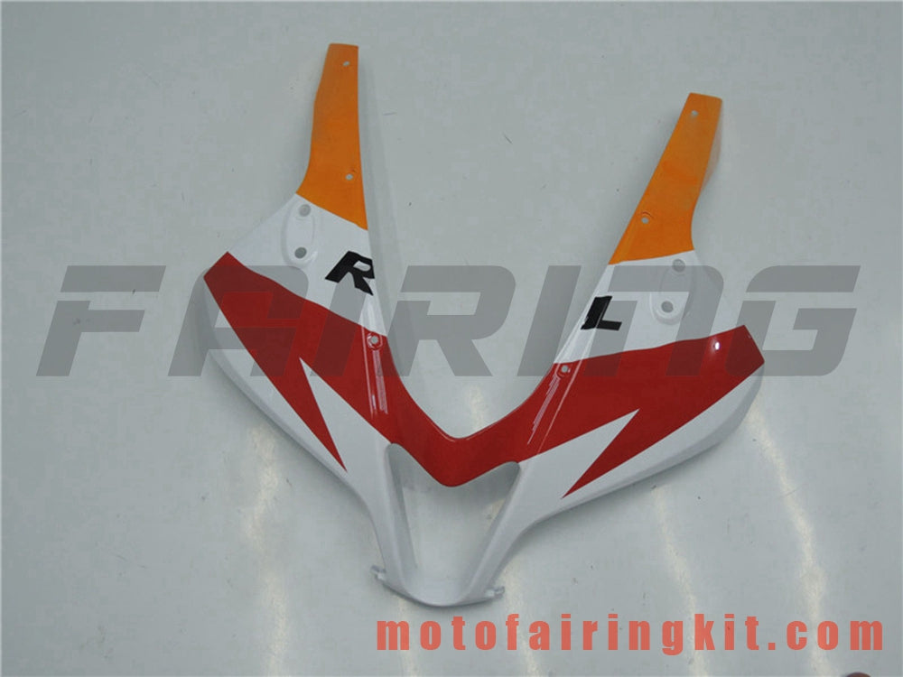 Fairing Kits Fit for CBR600RR 2009 2010 2011 2012 CBR600 RR 09 10 11 12 Plastic ABS Injection Mold Complete Motorcycle Body Aftermarket Bodywork Frame (Orange & White) B005