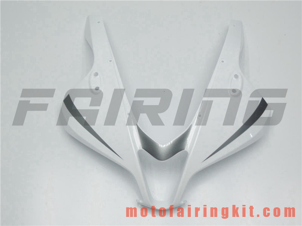 Fairing Kits Fit for CBR600RR 2009 2010 2011 2012 CBR600 RR 09 10 11 12 Plastic ABS Injection Mold Complete Motorcycle Body Aftermarket Bodywork Frame (White & Silver) B007