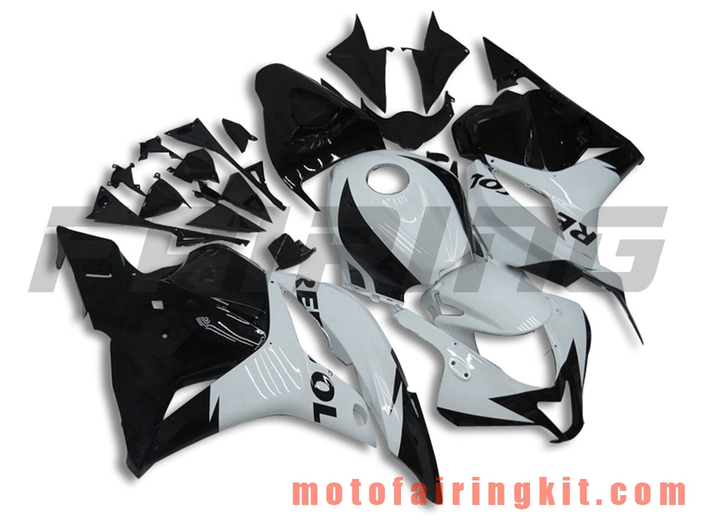 Kits de carenado aptos para CBR600RR 2009 2010 2011 2012 CBR600 RR 09 10 11 12 Molde de inyección de plástico ABS Carrocería completa para motocicleta Marco de carrocería de posventa (blanco y negro) B009