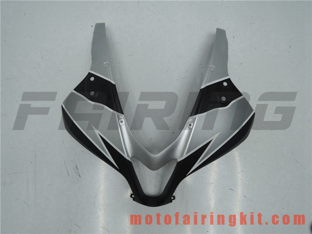 フェアリングキット CBR600RR 2009 2010 2011 2012 CBR600 RR 09 10 11 12 プラスチック ABS 射出成型 完全なオートバイボディ アフターマーケットボディワークフレーム (ブラック &amp; シルバー) B010