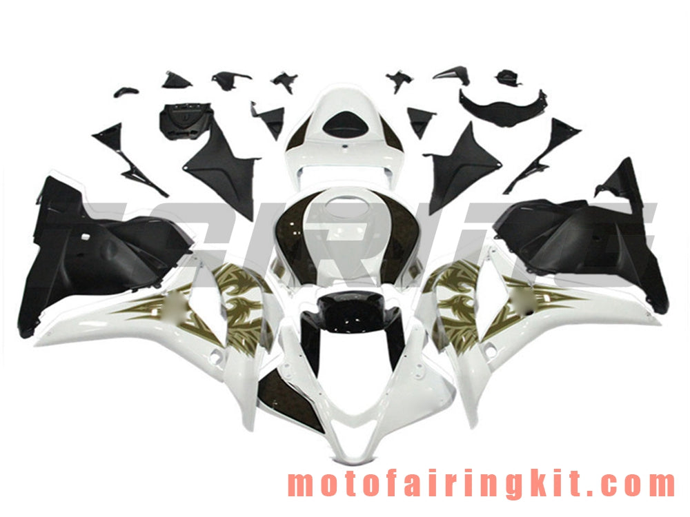 Fairing Kits Fit for CBR600RR 2009 2010 2011 2012 CBR600 RR 09 10 11 12 Plastic ABS Injection Mold Complete Motorcycle Body Aftermarket Bodywork Frame (White & Black) B013