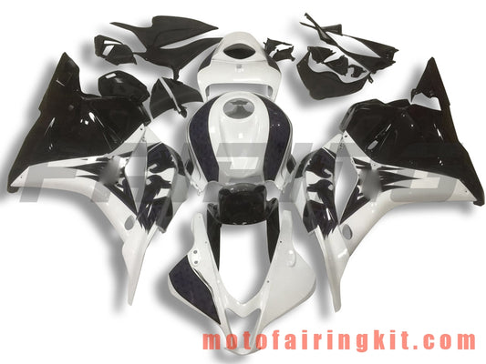 Fairing Kits Fit for CBR600RR 2009 2010 2011 2012 CBR600 RR 09 10 11 12 Plastic ABS Injection Mold Complete Motorcycle Body Aftermarket Bodywork Frame (White & Black) B015