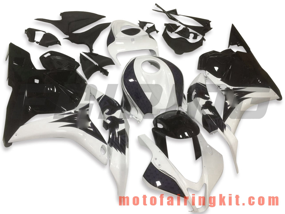 Fairing Kits Fit for CBR600RR 2009 2010 2011 2012 CBR600 RR 09 10 11 12 Plastic ABS Injection Mold Complete Motorcycle Body Aftermarket Bodywork Frame (White & Black) B015