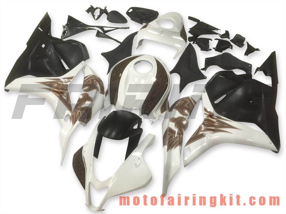 Fairing Kits Fit for CBR600RR 2009 2010 2011 2012 CBR600 RR 09 10 11 12 Plastic ABS Injection Mold Complete Motorcycle Body Aftermarket Bodywork Frame (Black & White) B017