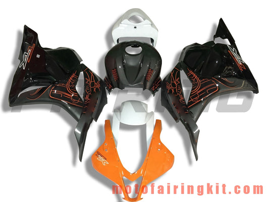 Fairing Kits Fit for CBR600RR 2009 2010 2011 2012 CBR600 RR 09 10 11 12 Plastic ABS Injection Mold Complete Motorcycle Body Aftermarket Bodywork Frame (Black & Orange) B018