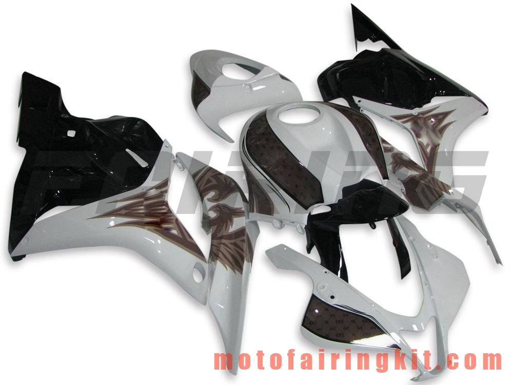 Fairing Kits Fit for CBR600RR 2009 2010 2011 2012 CBR600 RR 09 10 11 12 Plastic ABS Injection Mold Complete Motorcycle Body Aftermarket Bodywork Frame (White & Black) B021