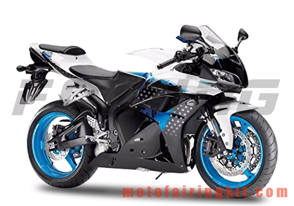 フェアリングキット CBR600RR 2009 2010 2011 2012 CBR600 RR 09 10 11 12 プラスチック ABS 射出成形 完全なオートバイボディ アフターマーケットボディワークフレーム (ホワイト &amp; ブラック) B035