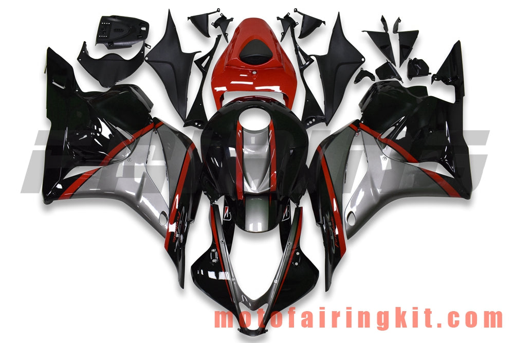 Fairing Kits Fit for CBR600RR 2009 2010 2011 2012 CBR600 RR 09 10 11 12 Plastic ABS Injection Mold Complete Motorcycle Body Aftermarket Bodywork Frame (Black & Red) B040