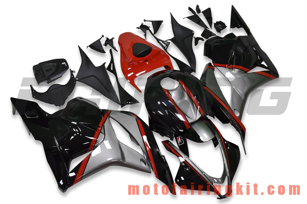 Fairing Kits Fit for CBR600RR 2009 2010 2011 2012 CBR600 RR 09 10 11 12 Plastic ABS Injection Mold Complete Motorcycle Body Aftermarket Bodywork Frame (Black & Red) B040