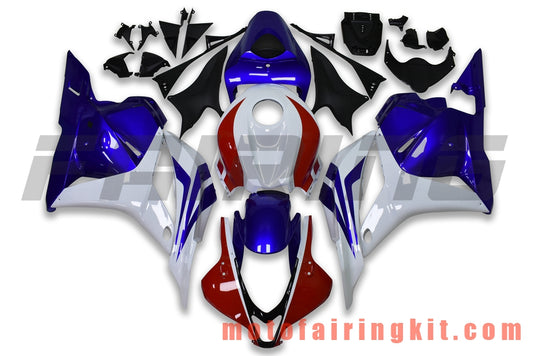 Fairing Kits Fit for CBR600RR 2009 2010 2011 2012 CBR600 RR 09 10 11 12 Plastic ABS Injection Mold Complete Motorcycle Body Aftermarket Bodywork Frame (White & Blue) B041