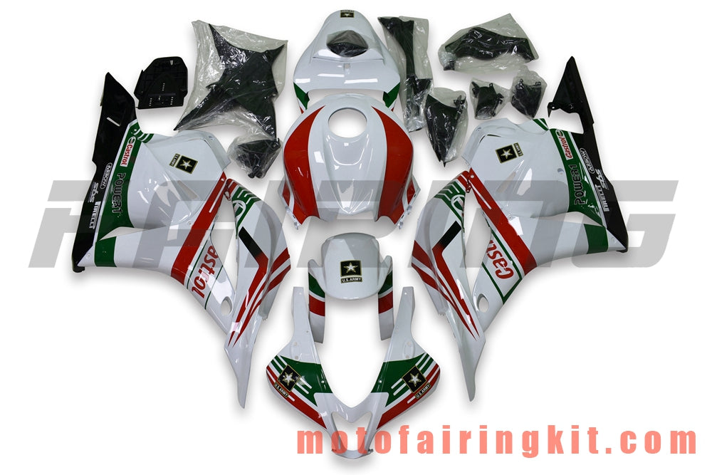 Kits de carenado aptos para CBR600RR 2009 2010 2011 2012 CBR600 RR 09 10 11 12 Molde de inyección de plástico ABS Carrocería completa para motocicleta Marco de carrocería de posventa (blanco y rojo) B042