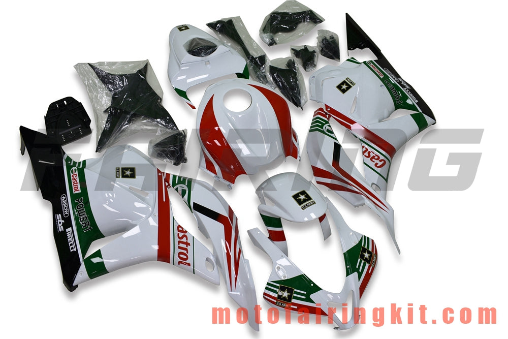 Kits de carenado aptos para CBR600RR 2009 2010 2011 2012 CBR600 RR 09 10 11 12 Molde de inyección de plástico ABS Carrocería completa para motocicleta Marco de carrocería de posventa (blanco y rojo) B042