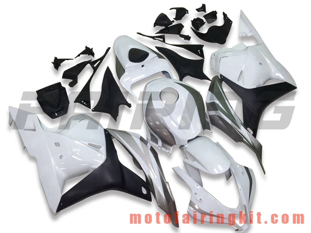 Fairing Kits Fit for CBR600RR 2009 2010 2011 2012 CBR600 RR 09 10 11 12 Plastic ABS Injection Mold Complete Motorcycle Body Aftermarket Bodywork Frame (White & Black) B043