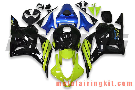 Fairing Kits Fit for CBR600RR 2009 2010 2011 2012 CBR600 RR 09 10 11 12 Plastic ABS Injection Mold Complete Motorcycle Body Aftermarket Bodywork Frame (Black & Blue) B044