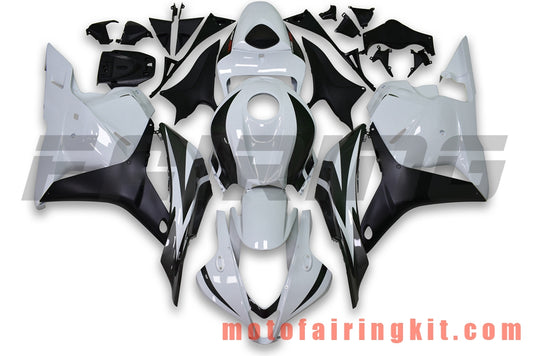 Fairing Kits Fit for CBR600RR 2009 2010 2011 2012 CBR600 RR 09 10 11 12 Plastic ABS Injection Mold Complete Motorcycle Body Aftermarket Bodywork Frame (White & Black) B045