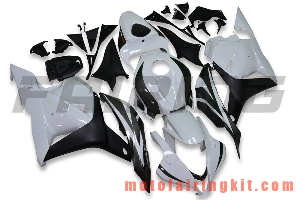 Fairing Kits Fit for CBR600RR 2009 2010 2011 2012 CBR600 RR 09 10 11 12 Plastic ABS Injection Mold Complete Motorcycle Body Aftermarket Bodywork Frame (White & Black) B045