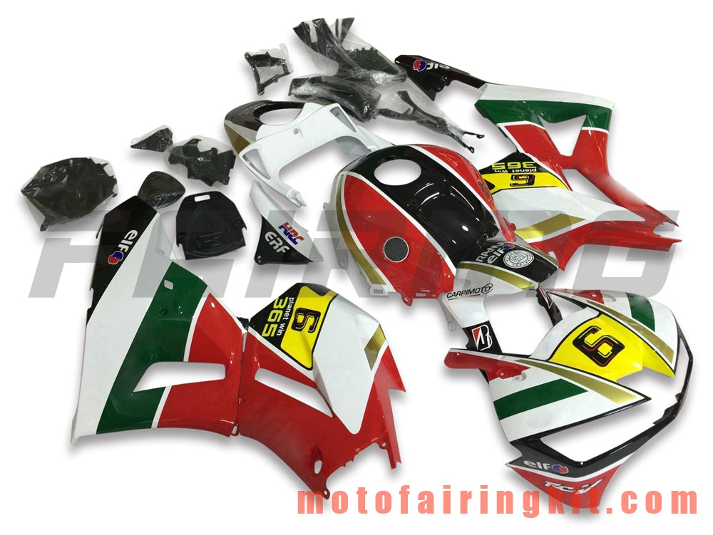 Fairing Kits Fit for CBR600RR 2013 2014 2015 2016 2017 2018 CBR600 RR 13 14 15 16 17 18 Plastic ABS Injection Mold Complete Motorcycle Body Aftermarket Bodywork Frame (Red & White) B006