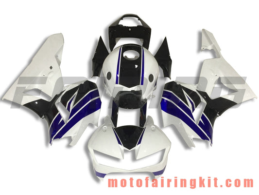 Fairing Kits Fit for CBR600RR 2013 2014 2015 2016 2017 2018 CBR600 RR 13 14 15 16 17 18 Plastic ABS Injection Mold Complete Motorcycle Body Aftermarket Bodywork Frame (White & Black) B007