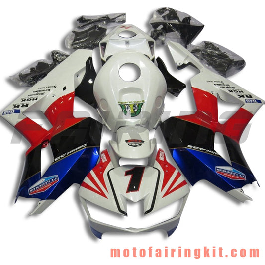 Kits de carenado aptos para CBR600RR 2013 2014 2015 2016 2017 2018 CBR600 RR 13 14 15 16 17 18 Molde de inyección de plástico ABS Carrocería completa para motocicleta Carrocería del mercado de accesorios Marco (blanco y rojo) B008