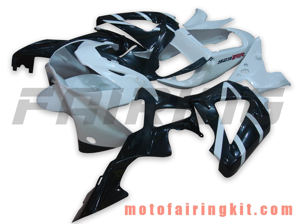 Kits de carenado aptos para CBR900RR 929 2000 2001 CBR900 RR 929 00 01 Molde de inyección de plástico ABS Carrocería completa para motocicleta Carrocería del mercado de accesorios Marco (blanco y negro) B001