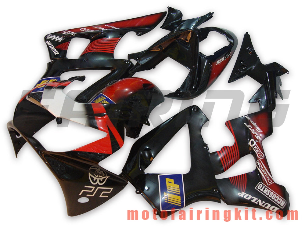 Fairing Kits Fit for CBR900RR 929 2000 2001 CBR900 RR 929 00 01 Plastic ABS Injection Mold Complete Motorcycle Body Aftermarket Bodywork Frame (Black & Red) B002