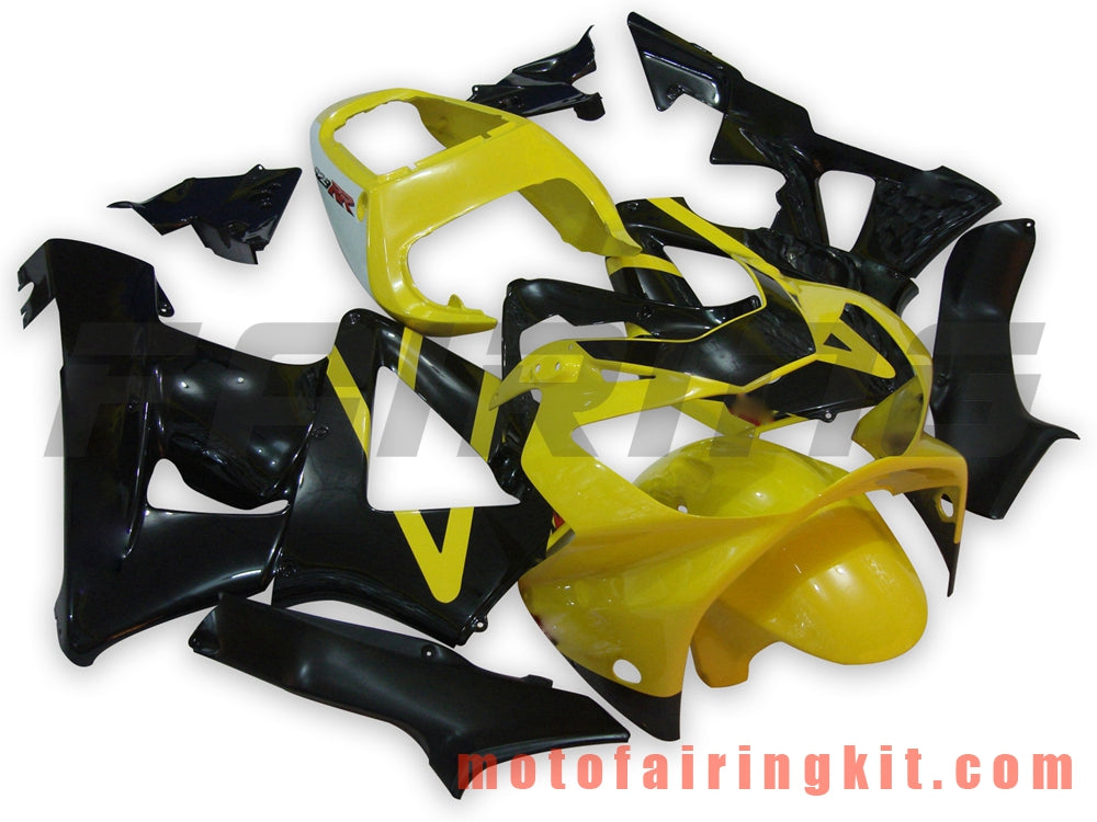 Kits de carenado aptos para CBR900RR 929 2000 2001 CBR900 RR 929 00 01 Molde de inyección de plástico ABS Carrocería completa para motocicleta Carrocería del mercado de accesorios Marco (amarillo y negro) B003