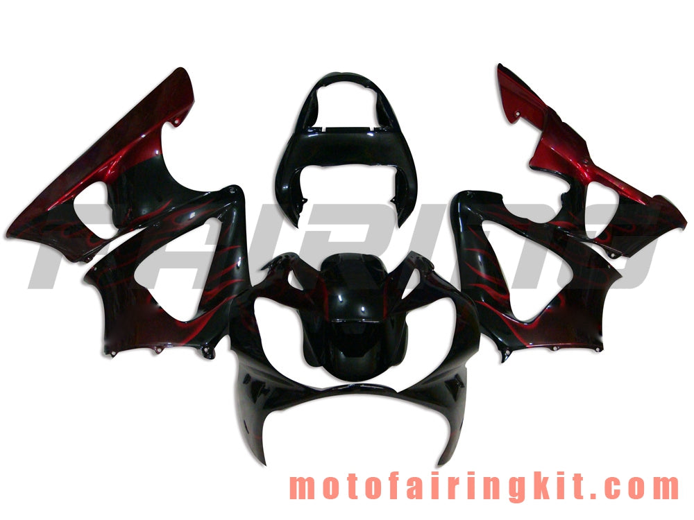 Fairing Kits Fit for CBR900RR 929 2000 2001 CBR900 RR 929 00 01 Plastic ABS Injection Mold Complete Motorcycle Body Aftermarket Bodywork Frame (Black & Red) B004