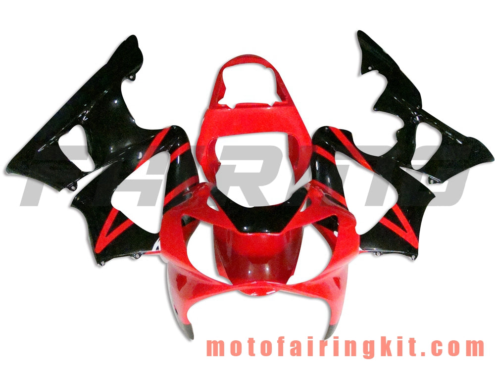 Kits de carenado aptos para CBR900RR 929 2000 2001 CBR900 RR 929 00 01 Molde de inyección de plástico ABS Carrocería completa para motocicleta Marco de carrocería de posventa (rojo y negro) B005