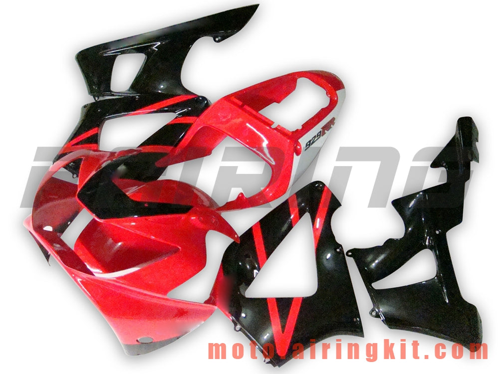 Kits de carenado aptos para CBR900RR 929 2000 2001 CBR900 RR 929 00 01 Molde de inyección de plástico ABS Carrocería completa para motocicleta Marco de carrocería de posventa (rojo y negro) B005