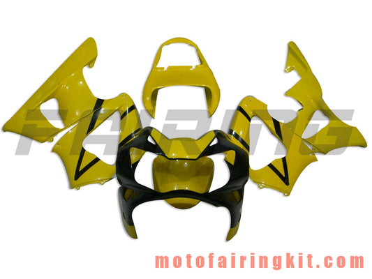 Kits de carenado aptos para CBR900RR 929 2000 2001 CBR900 RR 929 00 01 Molde de inyección de plástico ABS Carrocería completa para motocicleta Carrocería del mercado de accesorios Marco (amarillo y negro) B009